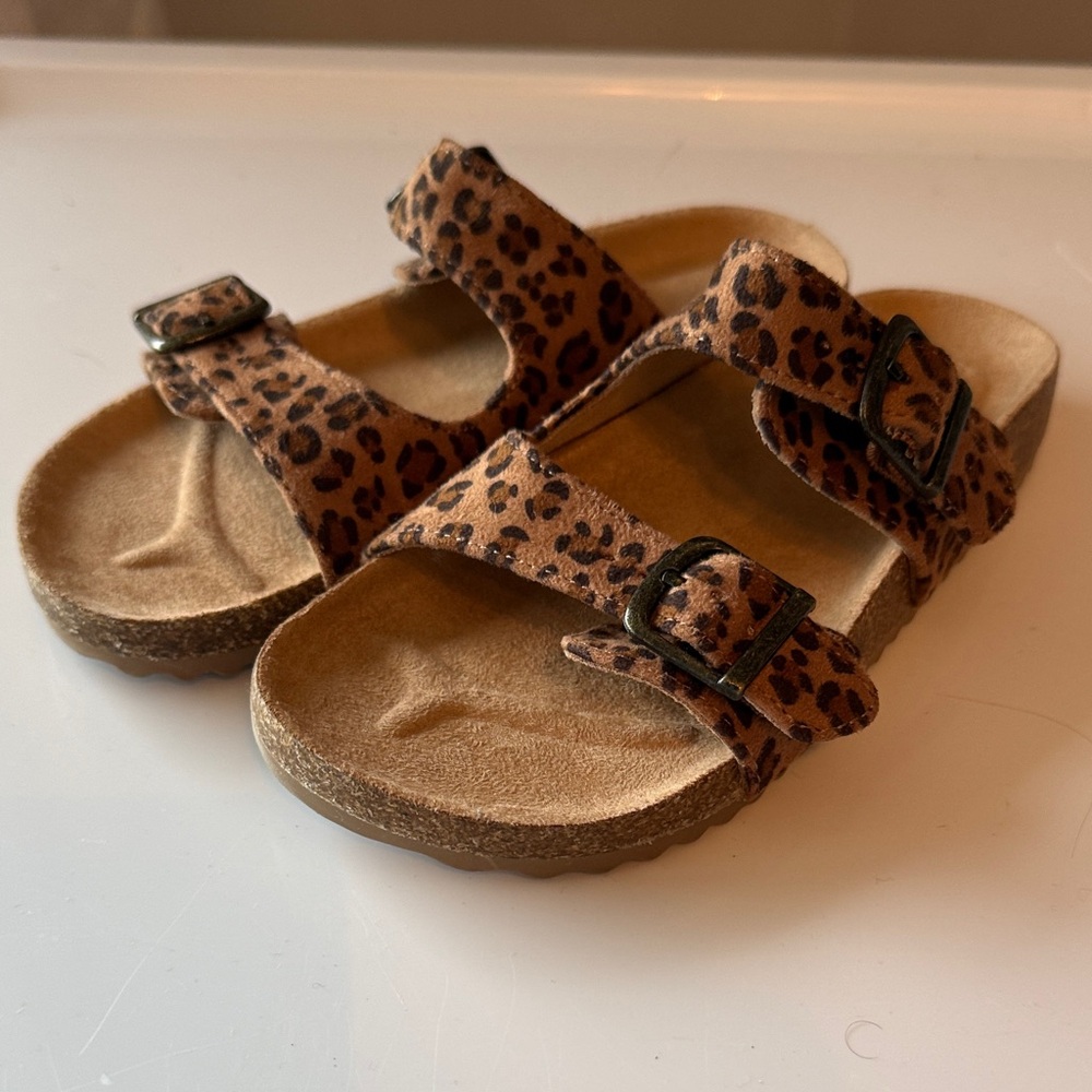 Cat & Jack Brown Leopard Kids Sandals